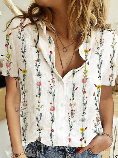 Women's Floral Print Casual Shirt