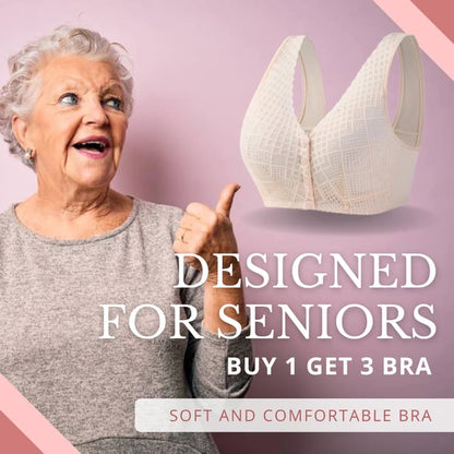 ⏱Limited Offer - Women's Cotton Front Button Bra