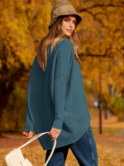 ⭐women's Irregular Oversized Dolman Sleeve Knitted Pullover