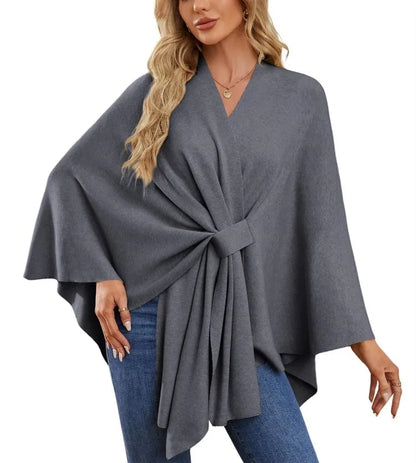 WOMEN'S ELEGANT SHAWL WRAPS SOFT OPEN FRONT PONCHO SWEATER(BUY 2 FREE SHIPPING)