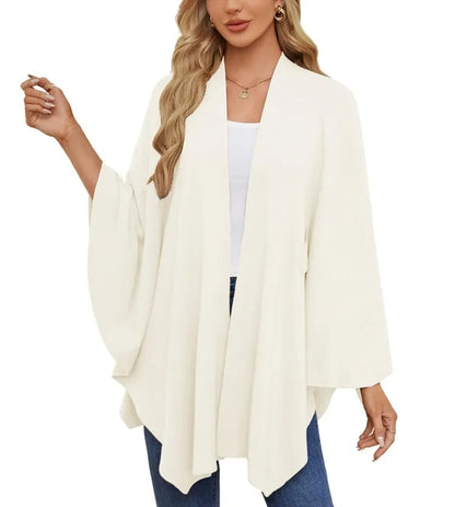 WOMEN'S ELEGANT SHAWL WRAPS SOFT OPEN FRONT PONCHO SWEATER(BUY 2 FREE SHIPPING)