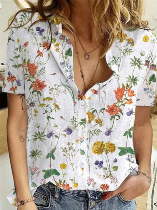 Women's Floral Print Casual Shirt