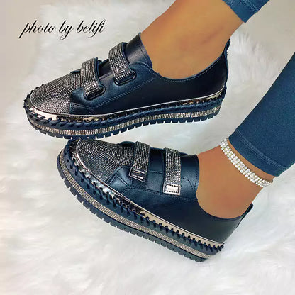 LetcloTM  Versatile Flat Bottom Rhinestone Casual Shoes