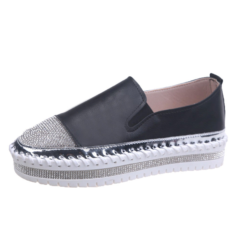 LetcloTM Women Diamond Platform Breathable Slip-On Shoes