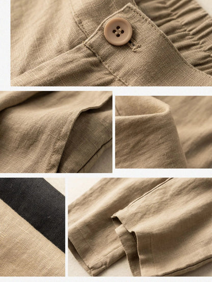 Pure Color Casual Linen Harem Shift Pants