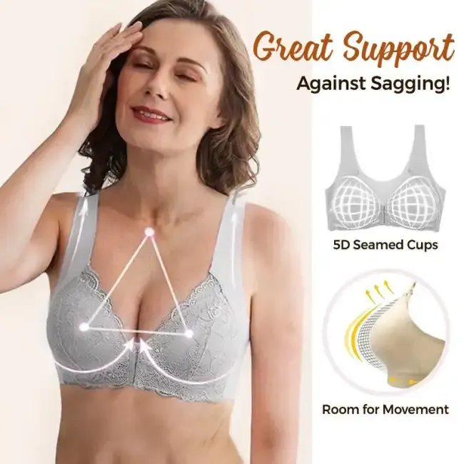 💕Buy 1 Get 1 Free💕 Front Closure 5d Shaping Push Up Comfy Wireless Bra