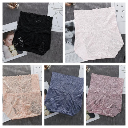 🔥5 Pairs Set Only ＄21.99- Sexy High Waist Pretty Lace Panties