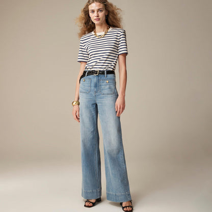 👖Tummy Control Sailor Wide Leg Trouser