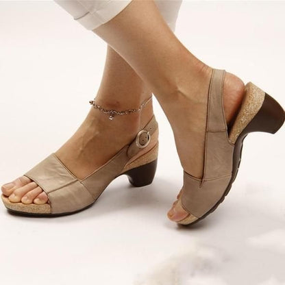 Comfortable Elegant Low Chunky Heel Shoes