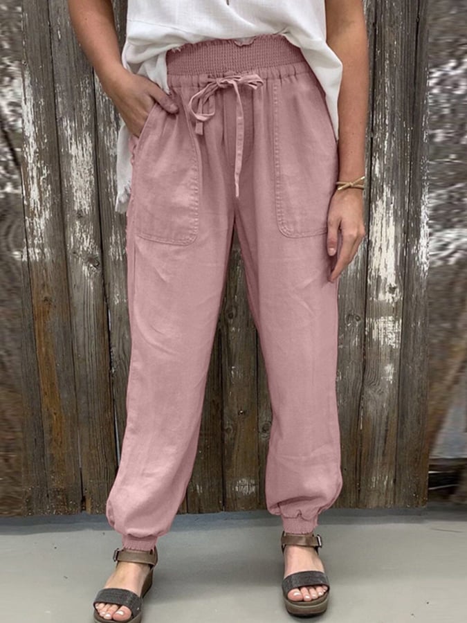 Women's Pocket Loose  Casual Pants