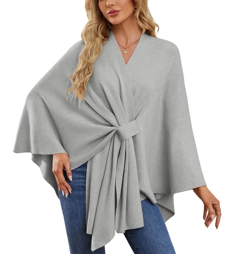 WOMEN'S ELEGANT SHAWL WRAPS SOFT OPEN FRONT PONCHO SWEATER(BUY 2 FREE SHIPPING)