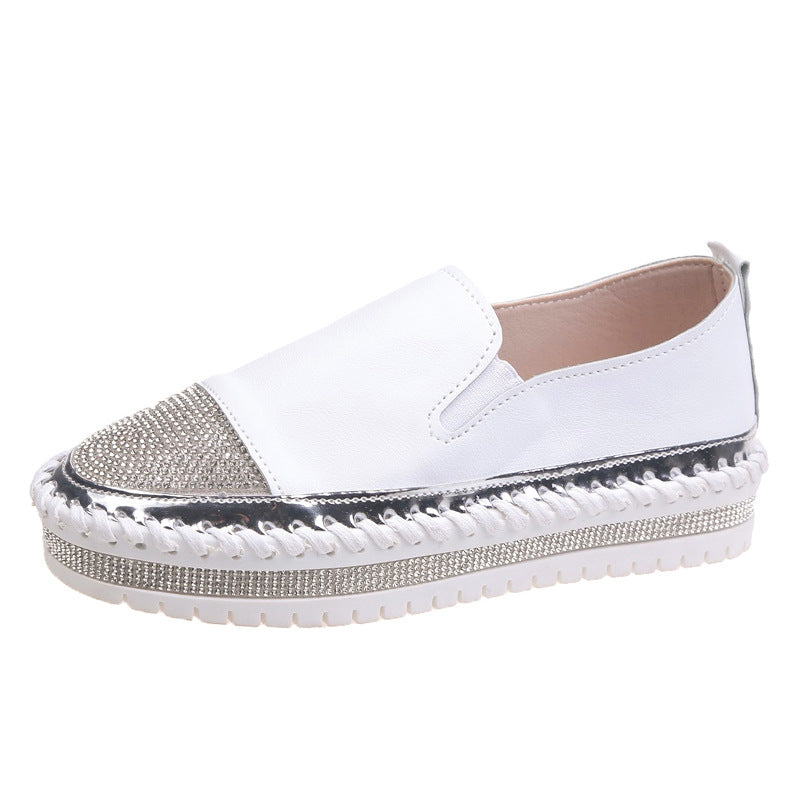 LetcloTM Women Diamond Platform Breathable Slip-On Shoes