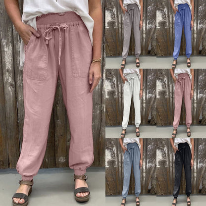 Women's Pocket Loose  Casual Pants