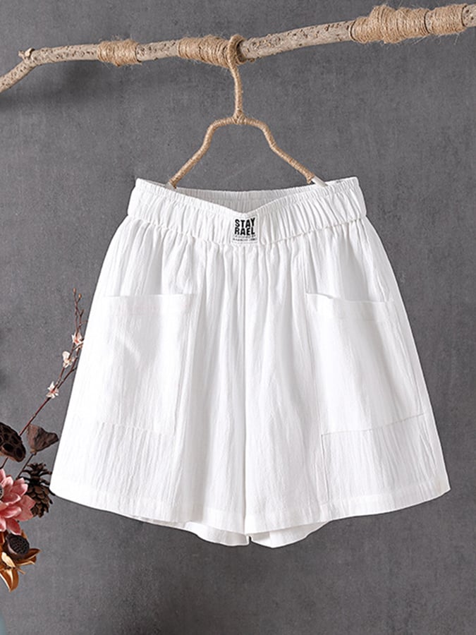 Cotton And Linen Leisure Retro Literary Loose And Thin Straight Pants