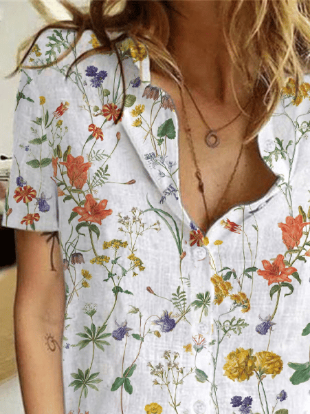 Women's Floral Print Casual Shirt