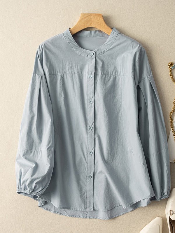 100% Natural Fabric Retro Literary Loose All Match Shirt