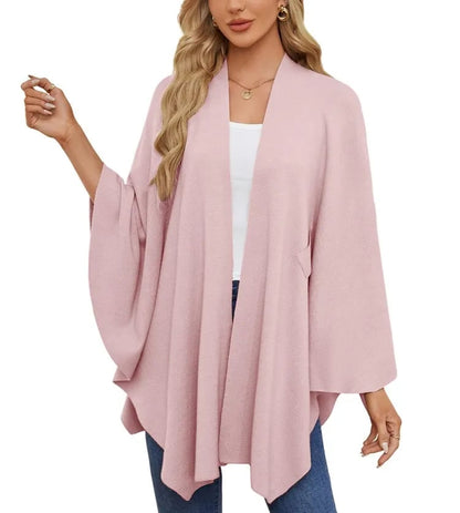 WOMEN'S ELEGANT SHAWL WRAPS SOFT OPEN FRONT PONCHO SWEATER(BUY 2 FREE SHIPPING)