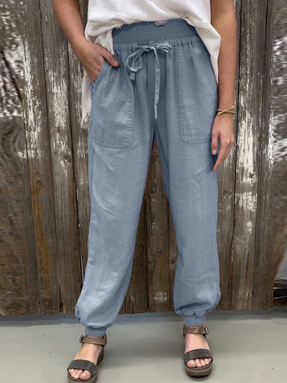 Women's Pocket Loose  Casual Pants