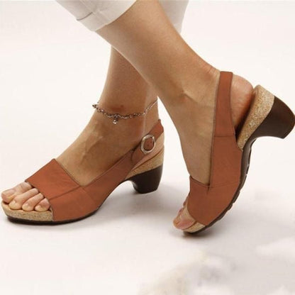 Comfortable Elegant Low Chunky Heel Shoes