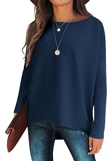 ⭐women's Irregular Oversized Dolman Sleeve Knitted Pullover