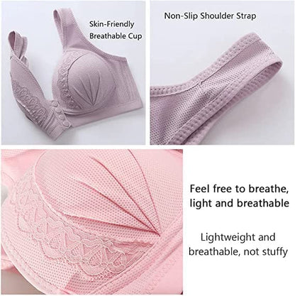 💕BUY 1 GET 2 FREE💕-2023 Front Button Breathable Skin-Friendly Cotton Bra