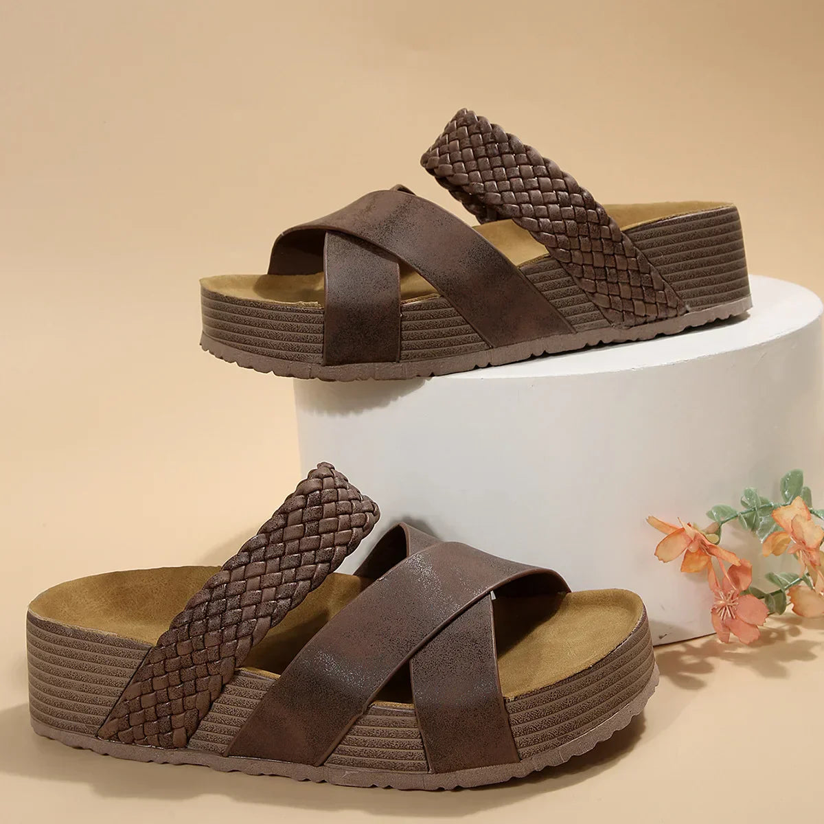 Womens Braided Sandals