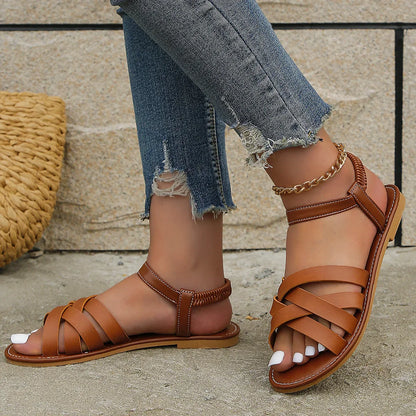 Womens Cross Strap Sandals