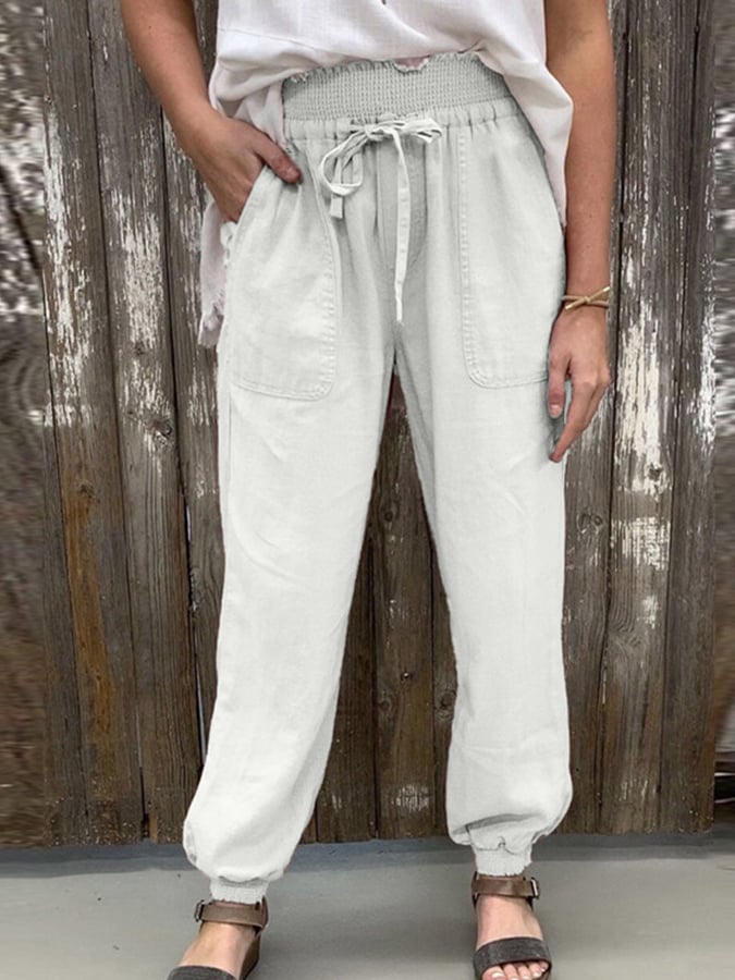 Women's Pocket Loose  Casual Pants