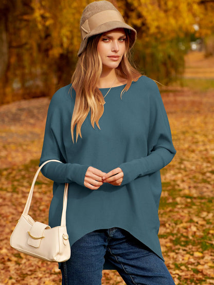 ⭐women's Irregular Oversized Dolman Sleeve Knitted Pullover