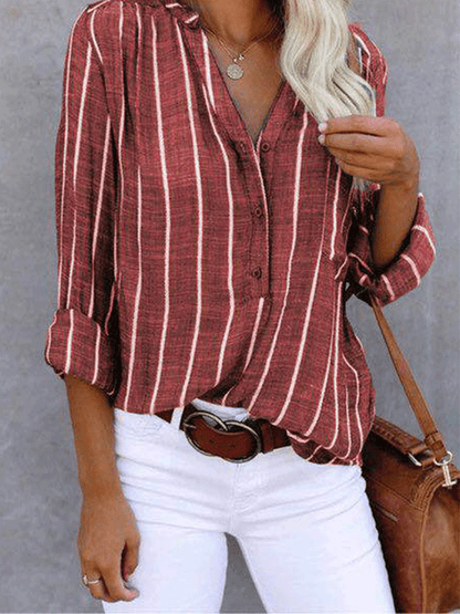 Casual Striped Long Sleeve Shirt