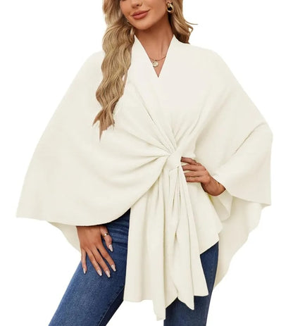 WOMEN'S ELEGANT SHAWL WRAPS SOFT OPEN FRONT PONCHO SWEATER(BUY 2 FREE SHIPPING)