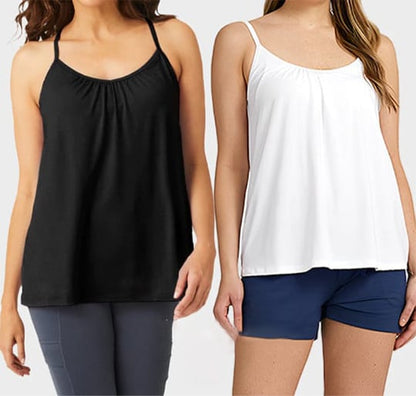 Loose-fitting Tank Top With Built-in Bra