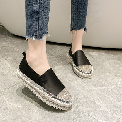 LetcloTM Women Diamond Platform Breathable Slip-On Shoes