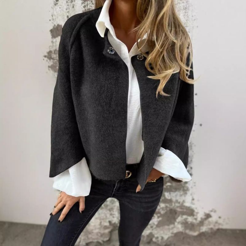 🍂Seasonal promotion super low price🍂Women's Fashion Solid Color Short Coat