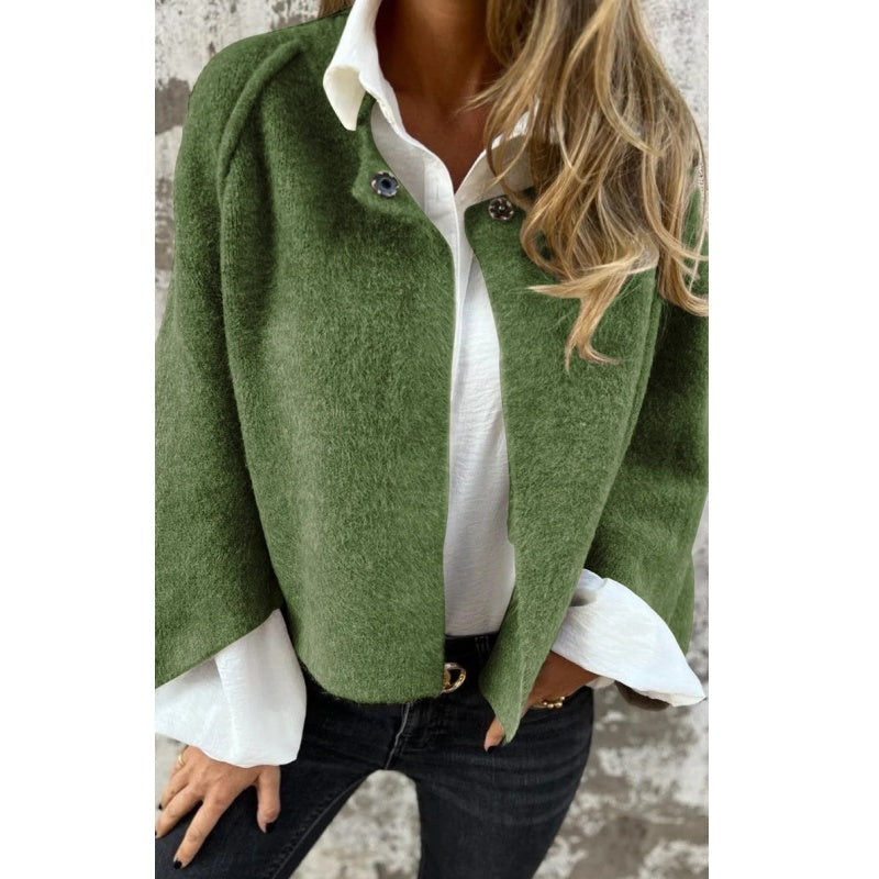 🍂Seasonal promotion super low price🍂Women's Fashion Solid Color Short Coat