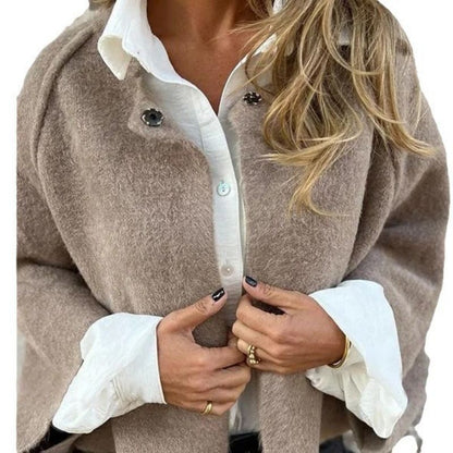 🍂Seasonal promotion super low price🍂Women's Fashion Solid Color Short Coat